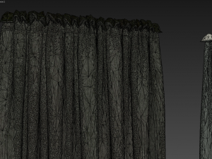 three curtains 2 Model 3D