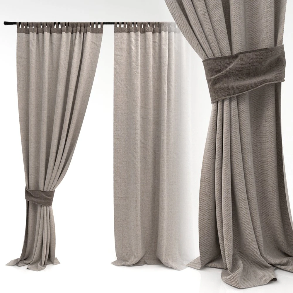 curtain 4 3D Model .c4d .max .obj .3ds .fbx .stl .blend 