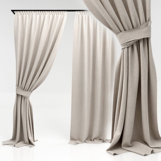 curtains 8 Model 3D .c4d .max .obj .3ds .fbx .stl .blend 