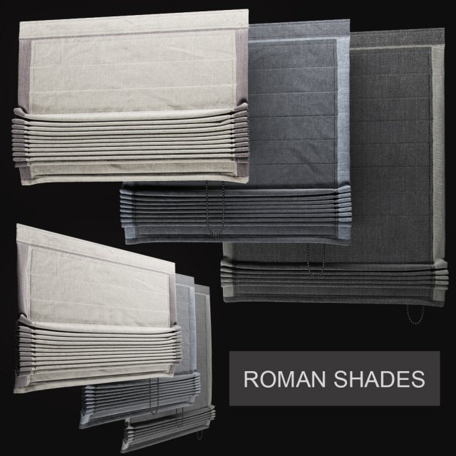 roman shades Modello 3D .c4d .max .obj .3ds .fbx .stl .blend 