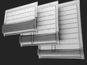 roman shades 3D Model