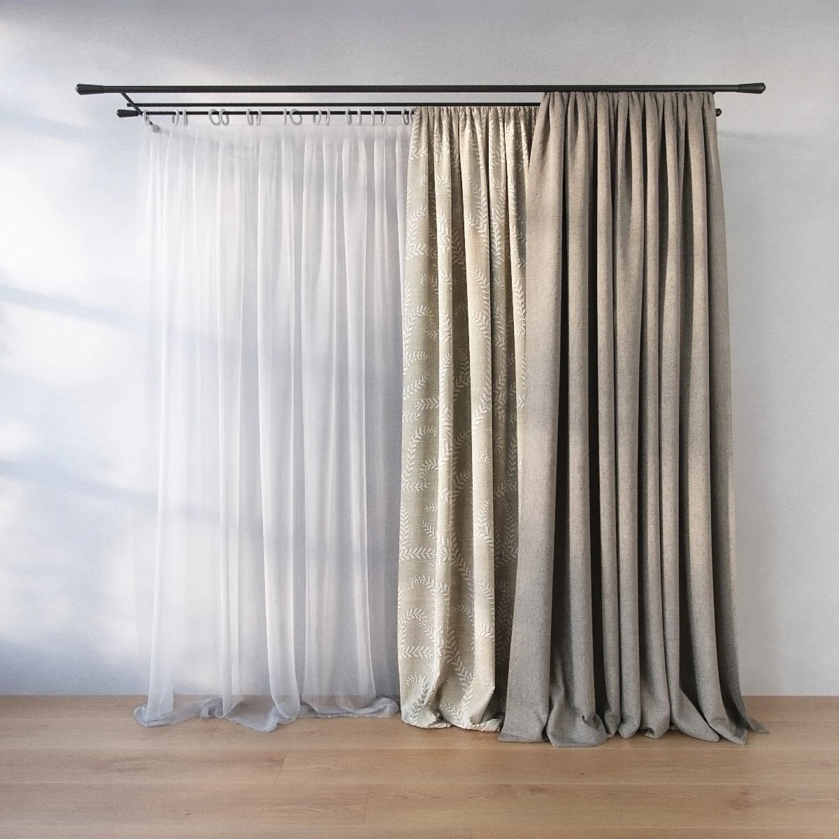 curtain 3D Model .c4d .max .obj .3ds .fbx .stl .blend