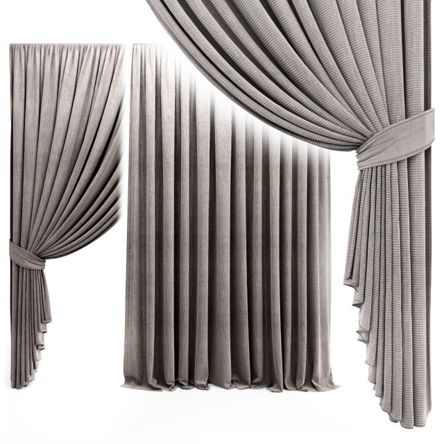 curtain 3D Model .c4d .max .obj .3ds .fbx .stl .blend 