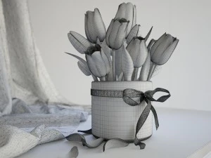 bouquet of tulips 3D Model