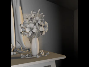 lily in vase 3D Model