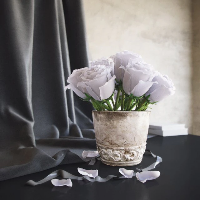 flowers in vase 3D Model .c4d .max .obj .3ds .fbx .stl .blend
