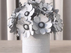 flowers in vase 3D Model