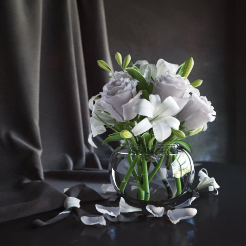 flowers in vase 2 Modelo 3D .c4d .max .obj .3ds .fbx .stl .blend 