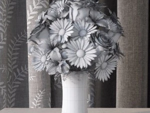flowers in vase 3D Model
