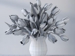 flowers in vase 3D Model