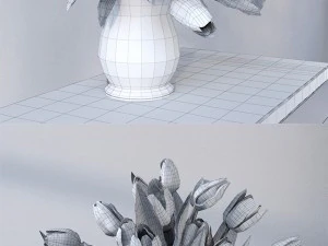 flowers in vase 3D Model