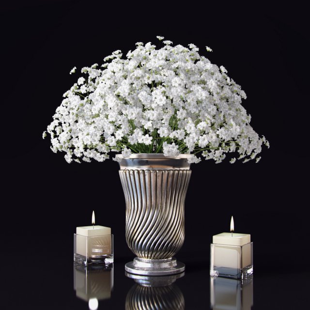 bouquet of flowers 3D Model .c4d .max .obj .3ds .fbx .stl .blend