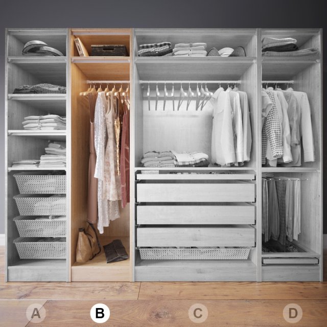 wardrobe with clothes part b 3Dモデル .c4d .max .obj .3ds .fbx .stl .blend 