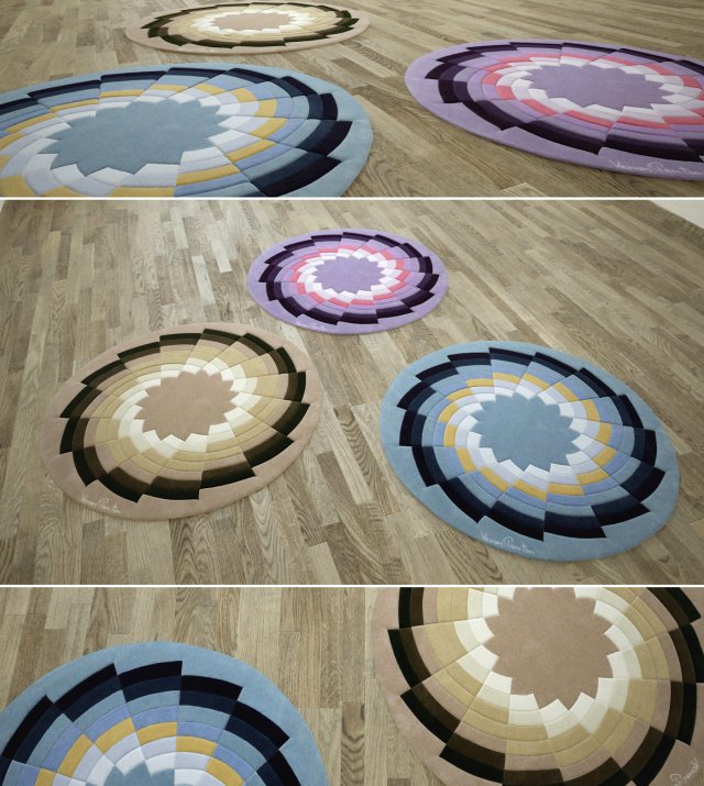 round carpets 3D 모델 .c4d .max .obj .3ds .fbx .stl .blend