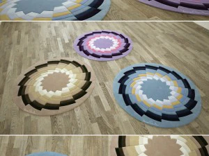 karpet bundar Model 3D