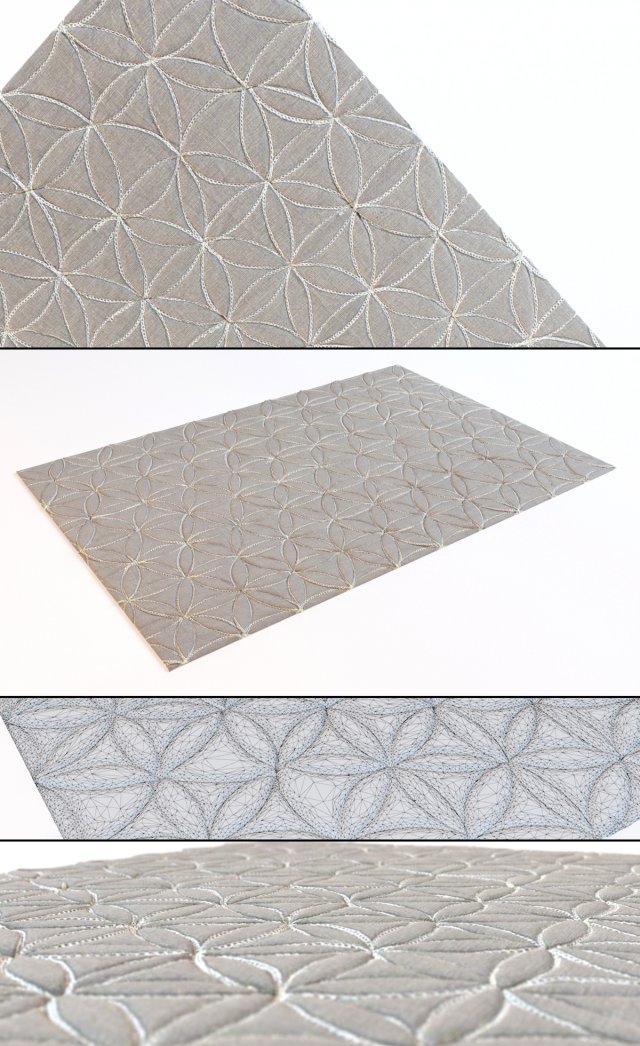 carpet rug 3D Model .c4d .max .obj .3ds .fbx .stl .blend
