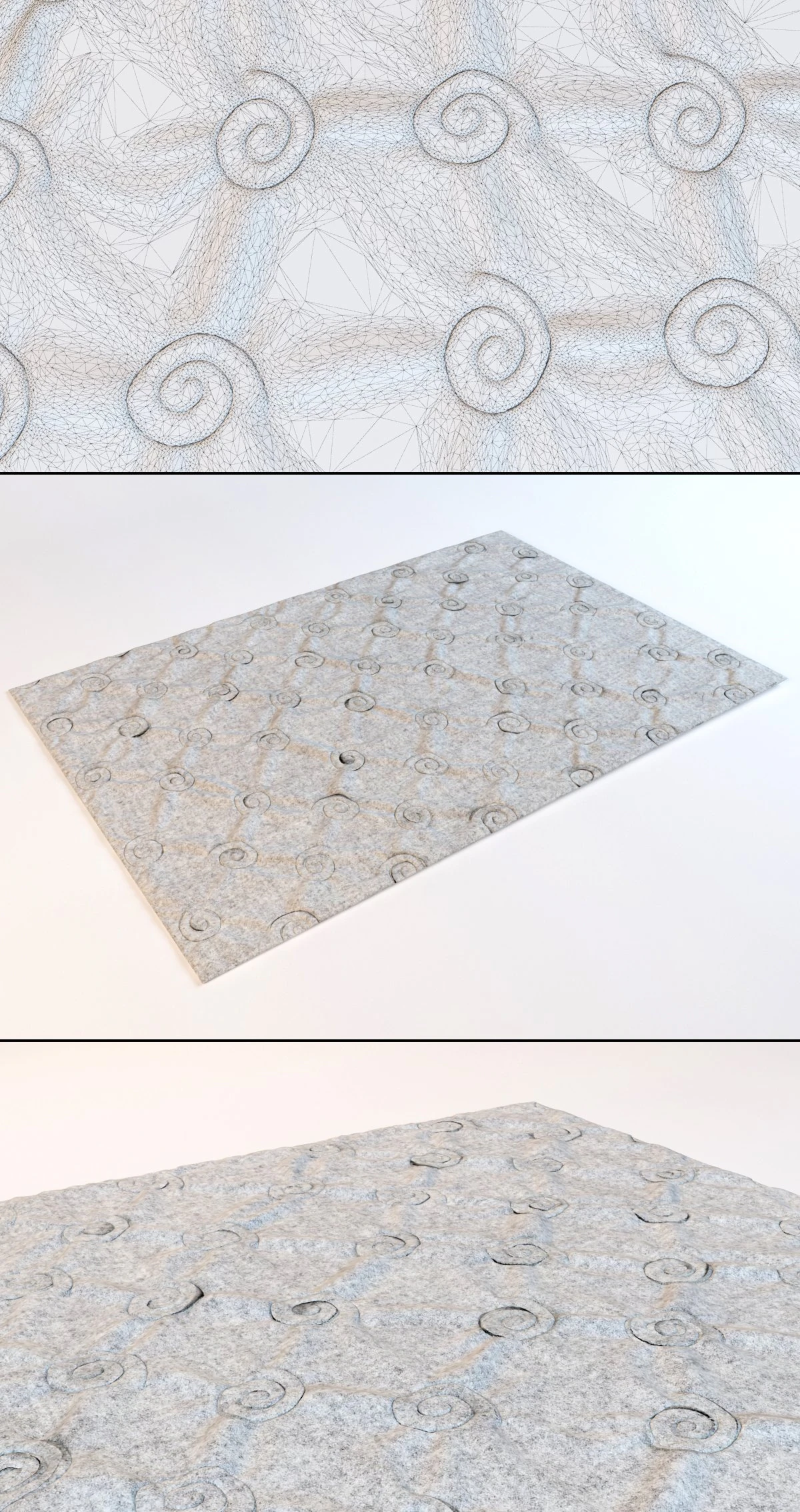 カーペットラグ 3Dモデル .c4d .max .obj .3ds .fbx .stl .blend 