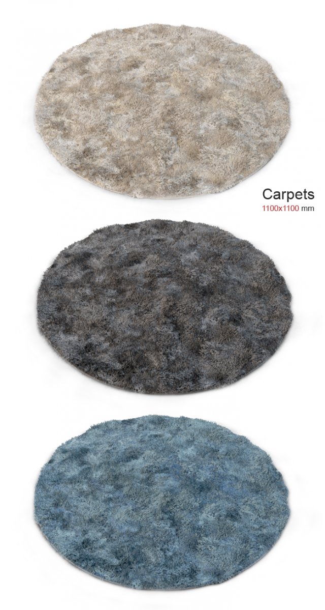 round carpet 3D 모델 .c4d .max .obj .3ds .fbx .stl .blend 