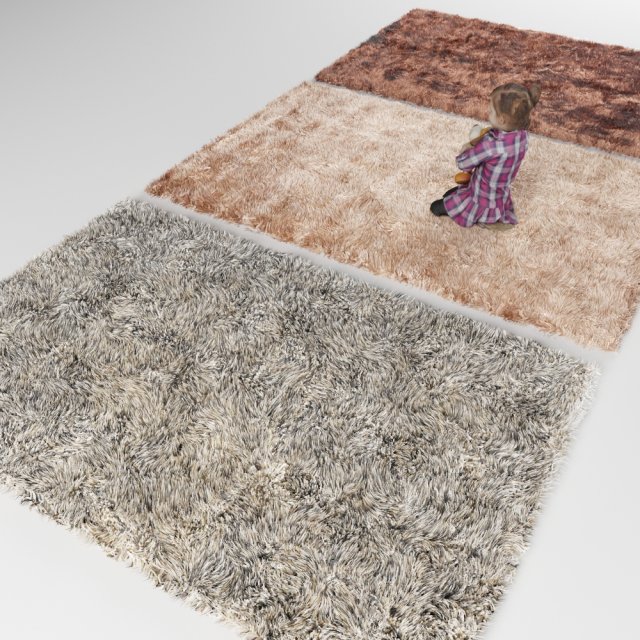 3 carpets 3D 모델 .c4d .max .obj .3ds .fbx .stl .blend 