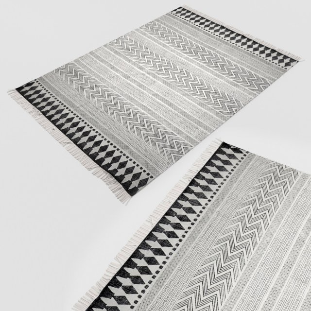 carpet scandinavian 3D 模型 .c4d .max .obj .3ds .fbx .stl .blend 