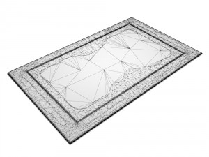 carpet couristan checkeredfield rug in natural co 3D मॉडल