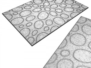 carpetdavid-rockwell-gold-rings-rug 3D Model