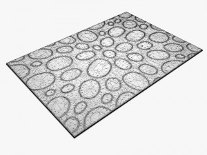 carpetdavid-rockwell-gold-rings-rug 3D Model