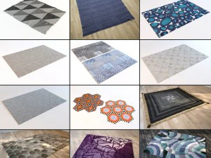 paquete de alfombras 3 Modelo 3D