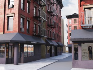 new york corner house 3D 模型