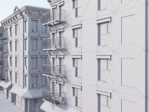 new york corner house 3D 模型