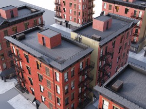 new york corner house 3D 模型