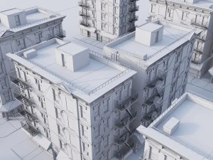 new york corner house 3D Model