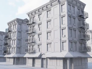 new york corner house 3D Model