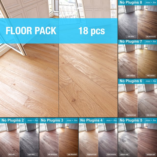 parquet floors without plugins Modelo 3D .c4d .max .obj .3ds .fbx .stl .blend 