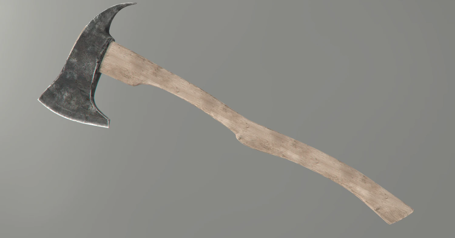 old axe 3D Model .c4d .max .obj .3ds .fbx .stl .blend 