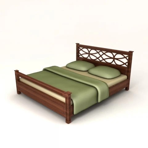 tempat tidur Model 3D .c4d .max .obj .3ds .fbx .stl .blend 