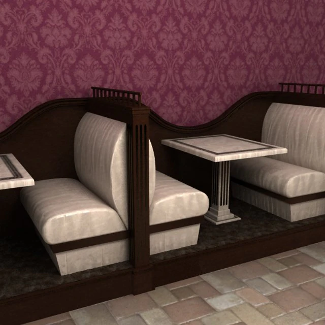 restaurant seats 3D Model .c4d .max .obj .3ds .fbx .stl .blend 