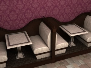 restaurant seats Modelo 3D