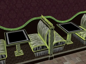 restaurant seats 3D Model
