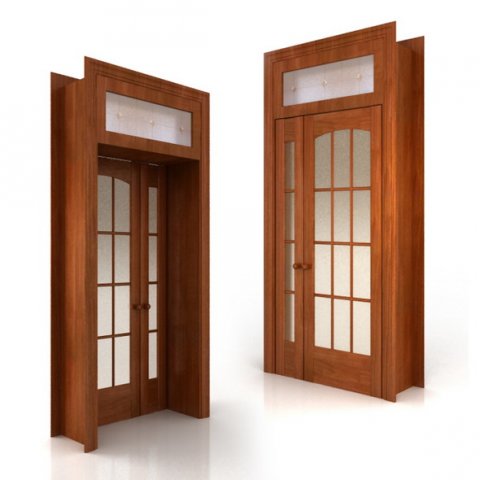door sesquialteral 3D मॉडल .c4d .max .obj .3ds .fbx .stl .blend