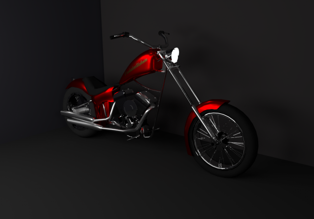 moto chopper 3D Модель .c4d .max .obj .3ds .fbx .stl .blend 