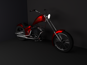 moto chopper 3D मॉडल