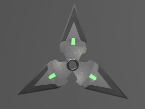 темный сюрикен 3D Модель