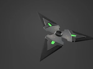 어두운 수리검 3D 모델