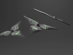 어두운 수리검 3D 모델