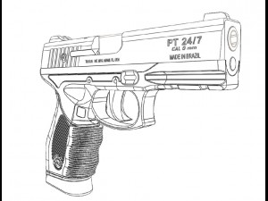 taurus pt 24-7pistol 3D-Modell