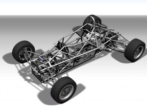 formula car full chassis 3D Модель