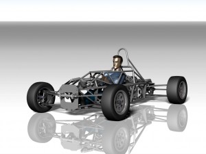 formula car full chassis 3D Модель