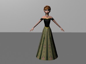 disney anna frozen Modelo 3D