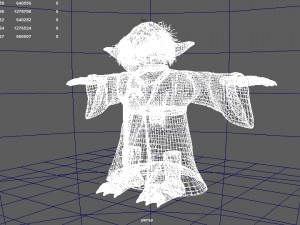 yoda rigged Modèle 3D